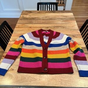 Boden Olivia Merino Cardigan Rainbow Multi
